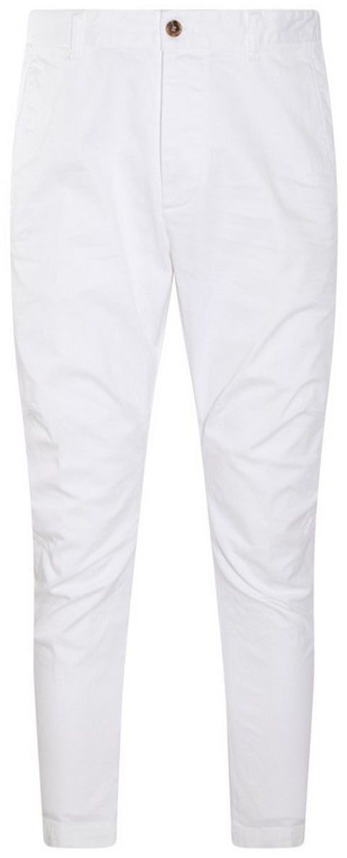 Dsquared2 Dsquared2 White cotton stretch chino pants Wit