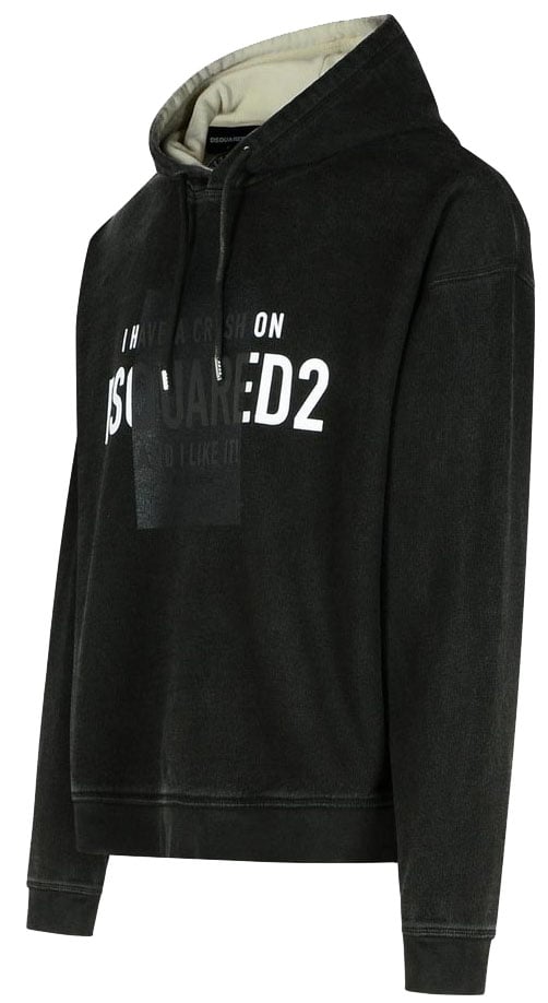 Dsquared2 Felpa con Logo Zwart