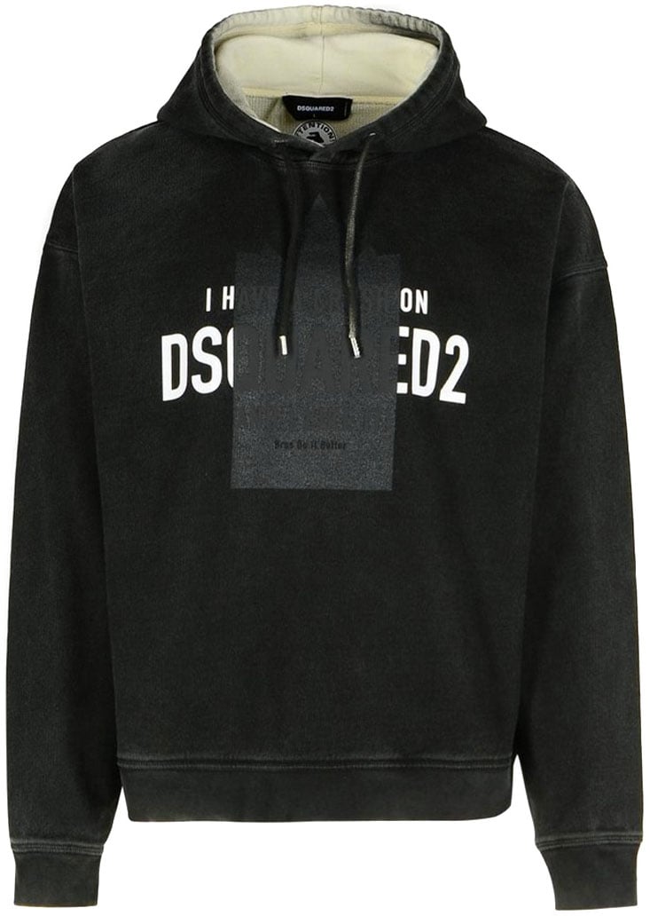 Dsquared2 Felpa con Logo Zwart