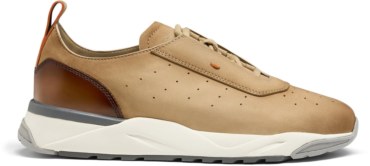 Santoni Men's leather sneaker Wit