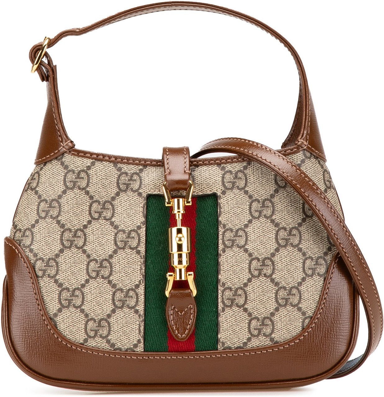 Gucci Mini GG Supreme Jackie 1961 Crossbody Bruin