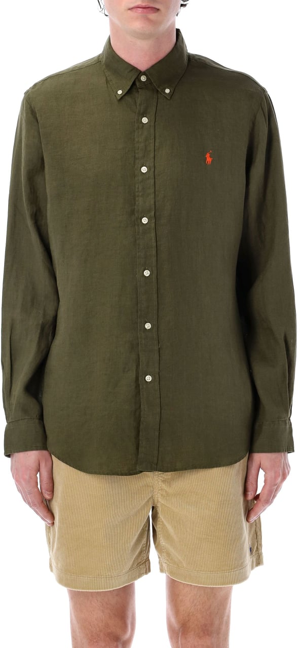 Ralph Lauren Custom Fit Shirt Verde Groen