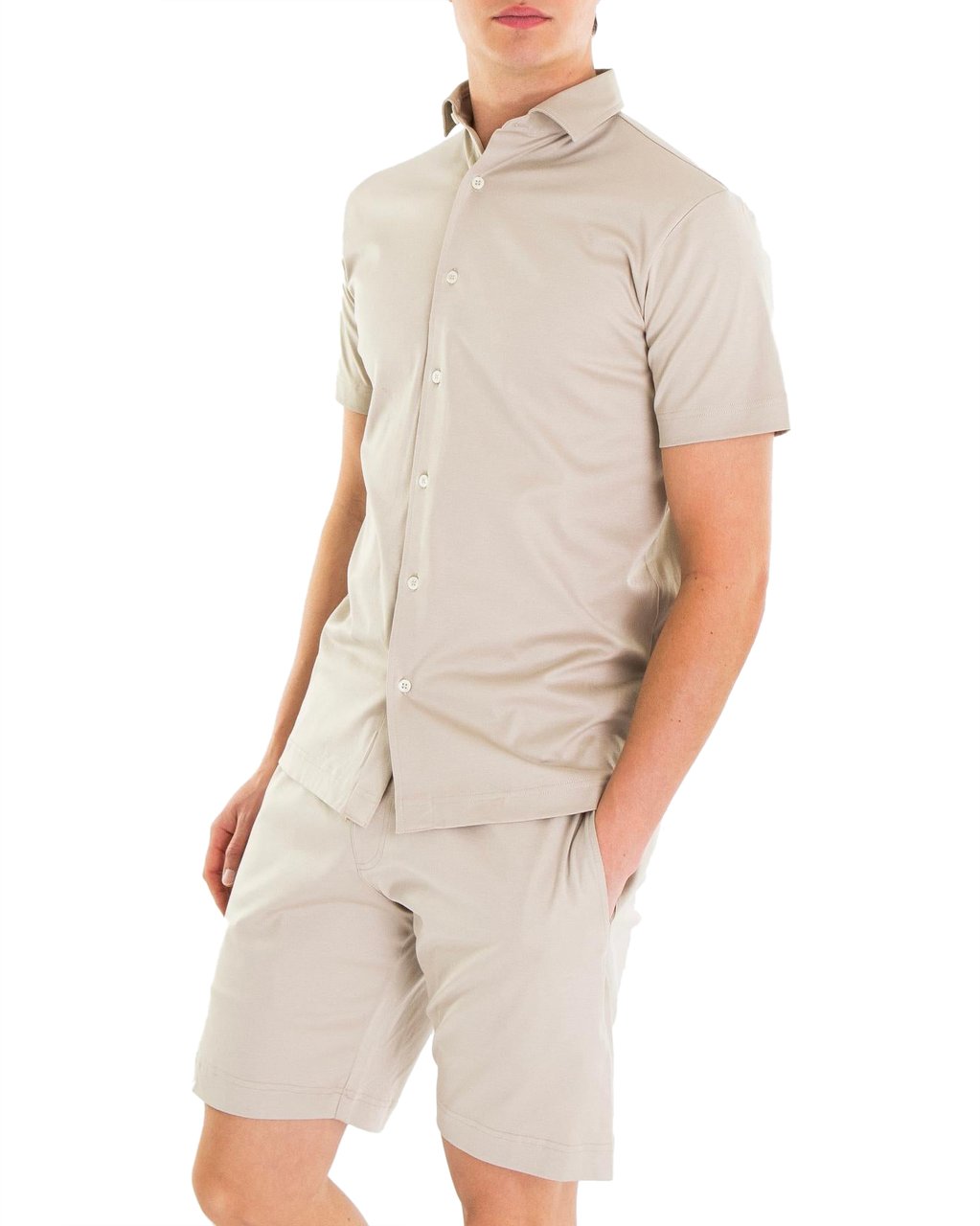 Valenza Heren Interlock Supima Shirt Beige Beige
