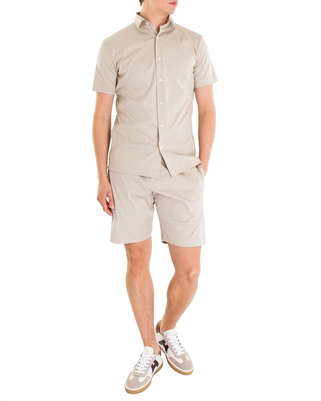 Valenza Heren Interlock Supima Shirt Beige Beige