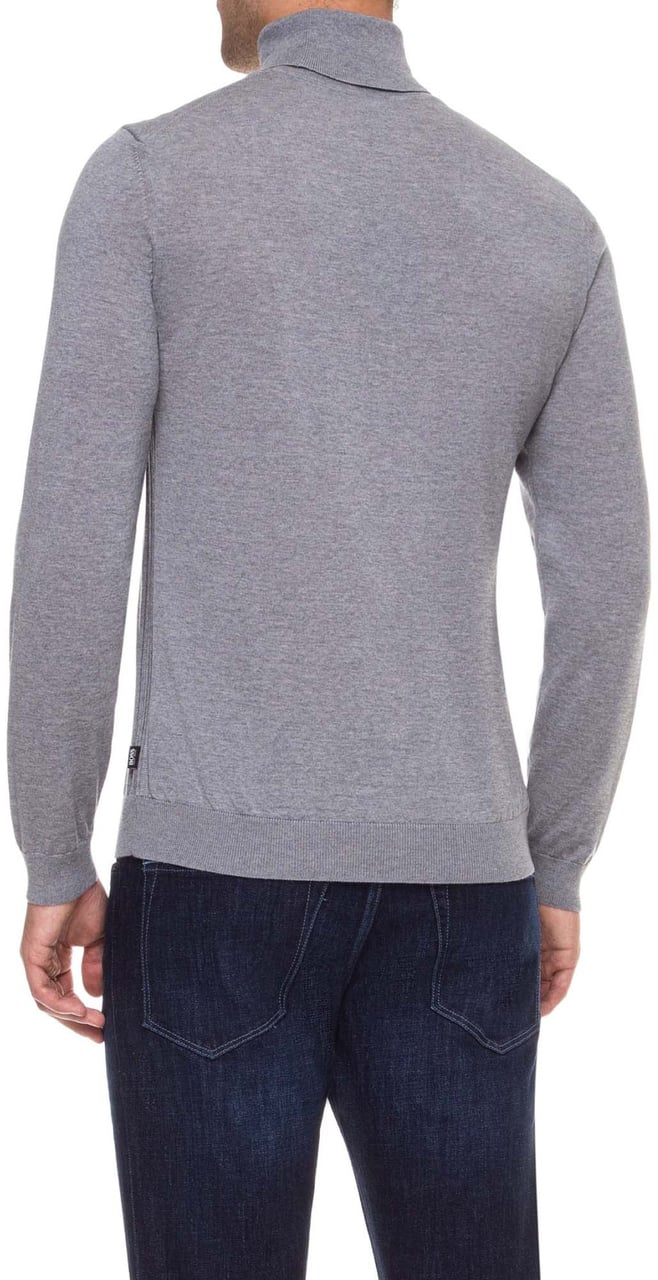 Boss Musso-p Turtleneck Sweater Grijs