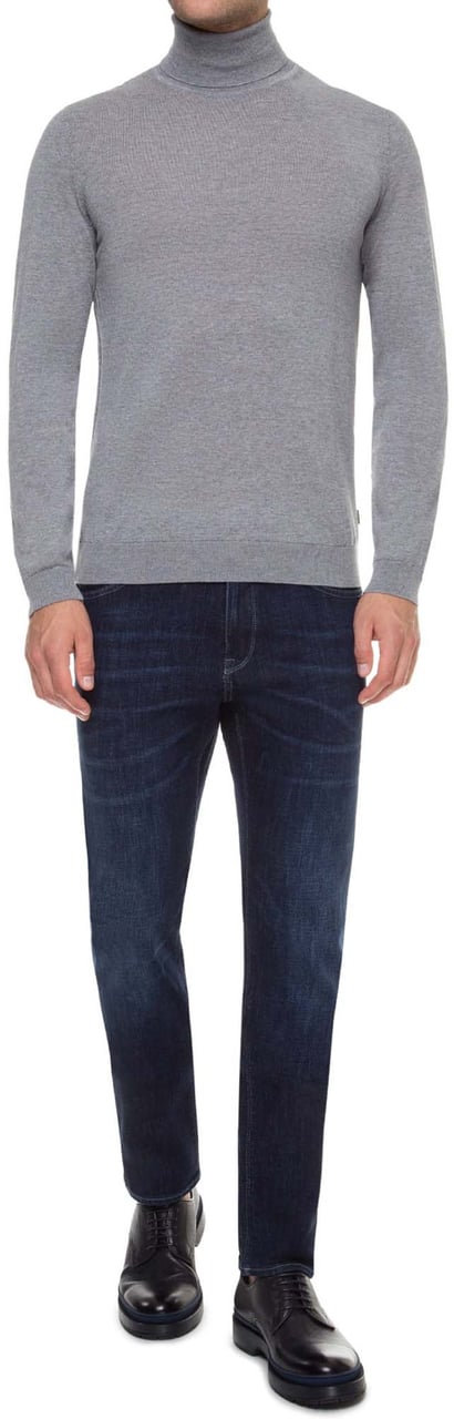 Boss Musso-p Turtleneck Sweater Grijs