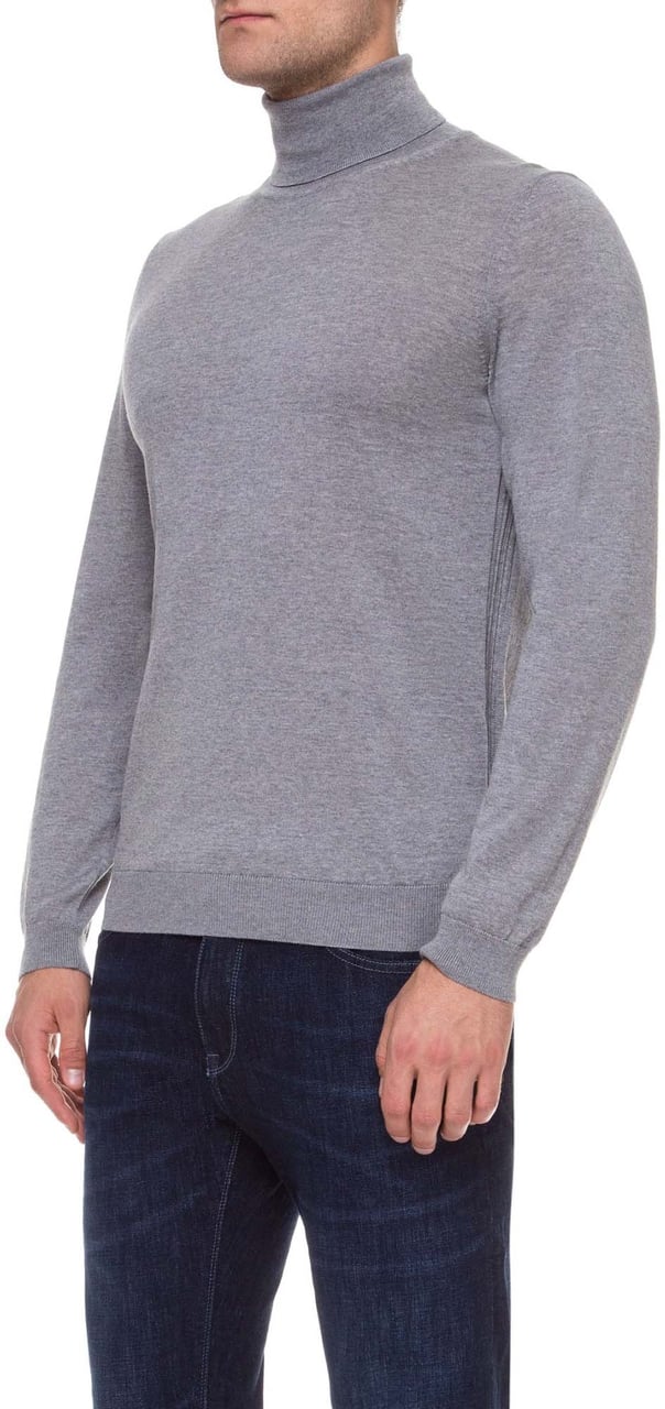 Boss Musso-p Turtleneck Sweater Grijs
