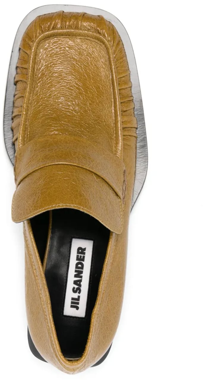 Jil Sander Heeled Loafer Mustard Groen