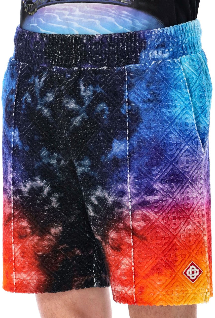 Casablanca Bermuda Monogram Toweling Black Gradient Zwart