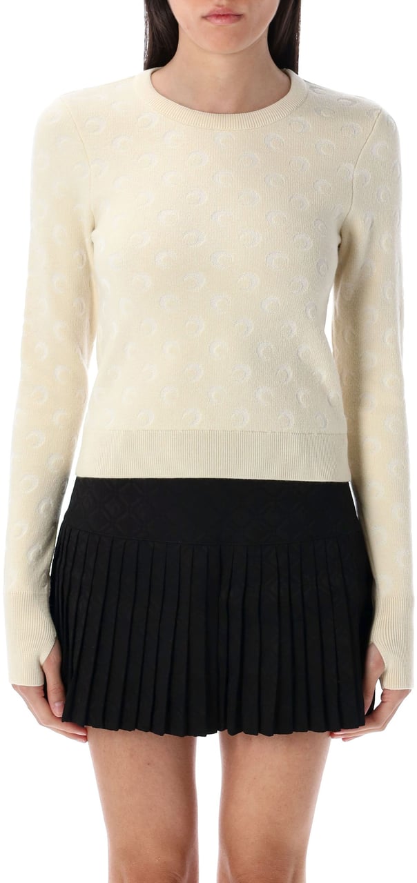 Marine Serre Moon Jacquard Knit Beige Beige