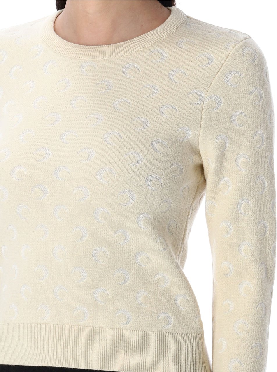 Marine Serre Moon Jacquard Knit Beige Beige