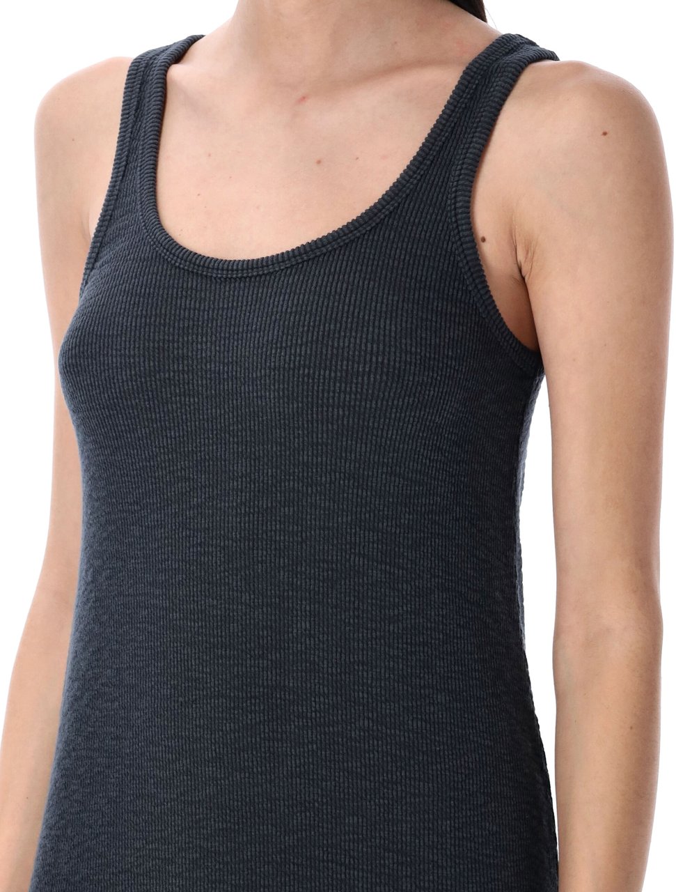 American Vintage YRUKI RIB TANK DRESS Bruin