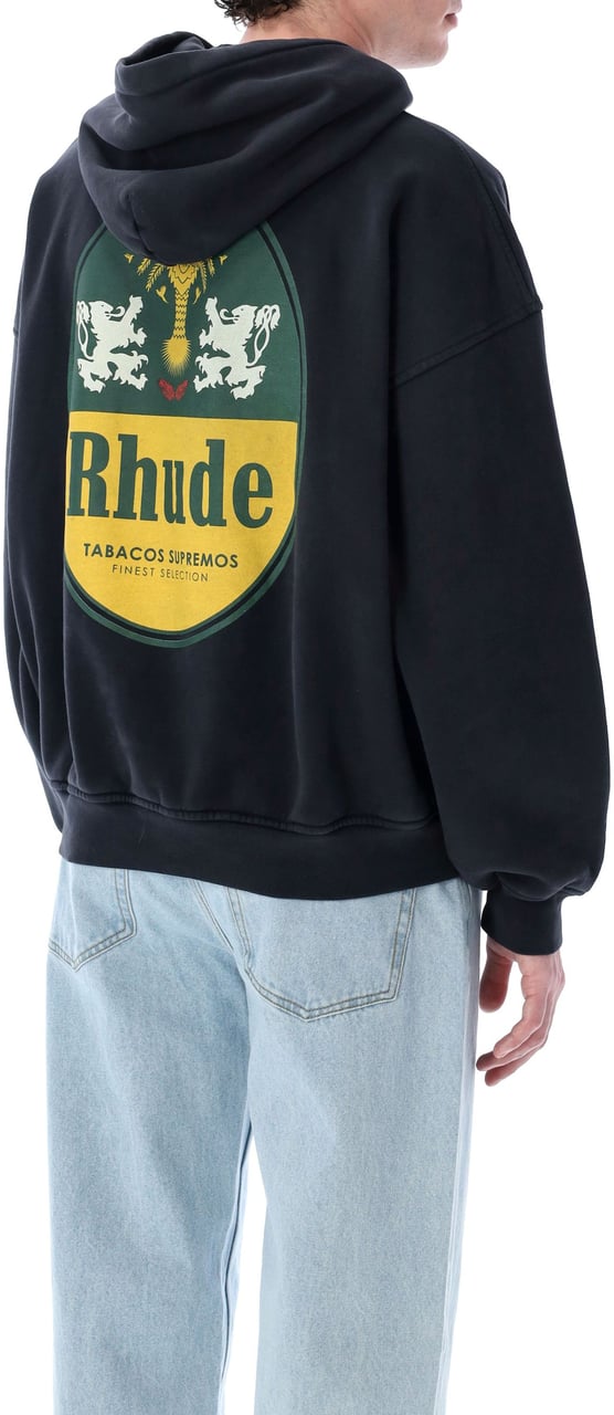 Rhude Tabaco Hoodie Vintage Black Zwart