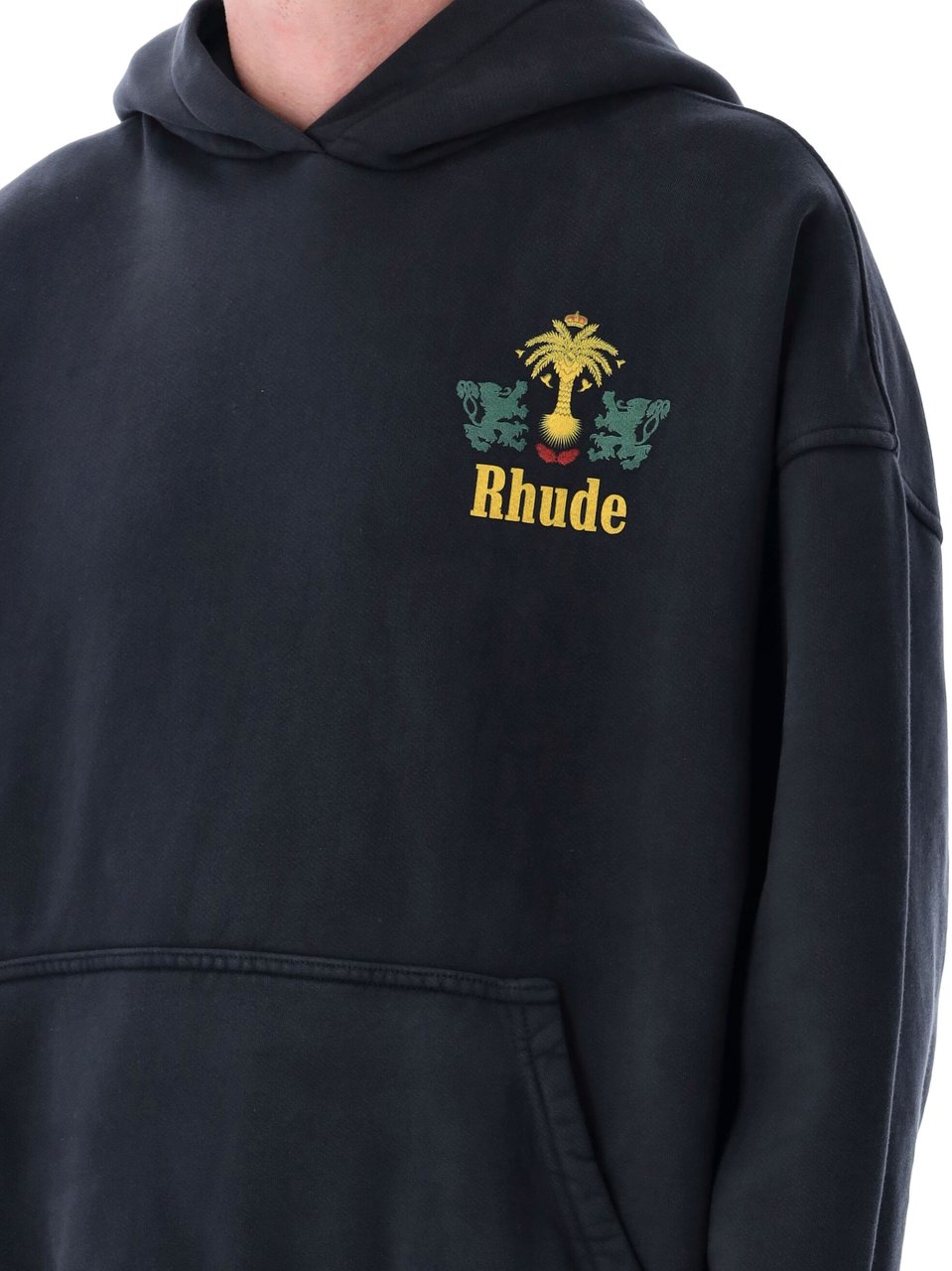 Rhude Tabaco Hoodie Vintage Black Zwart