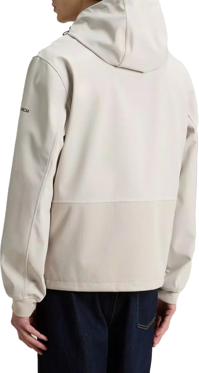 Woolrich Soft Shell Full-Zip Hoodie Dove Beige