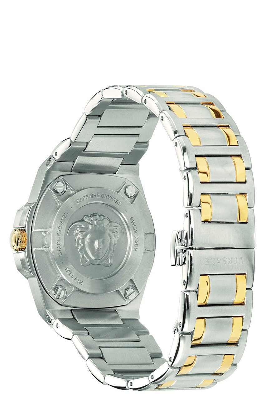 Versace VEHD00420 Chain Reaction dames horloge 40 mm Zilver