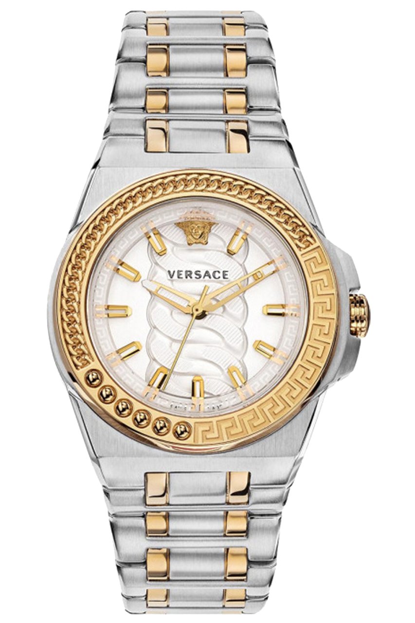 Versace VEHD00420 Chain Reaction dames horloge 40 mm Zilver