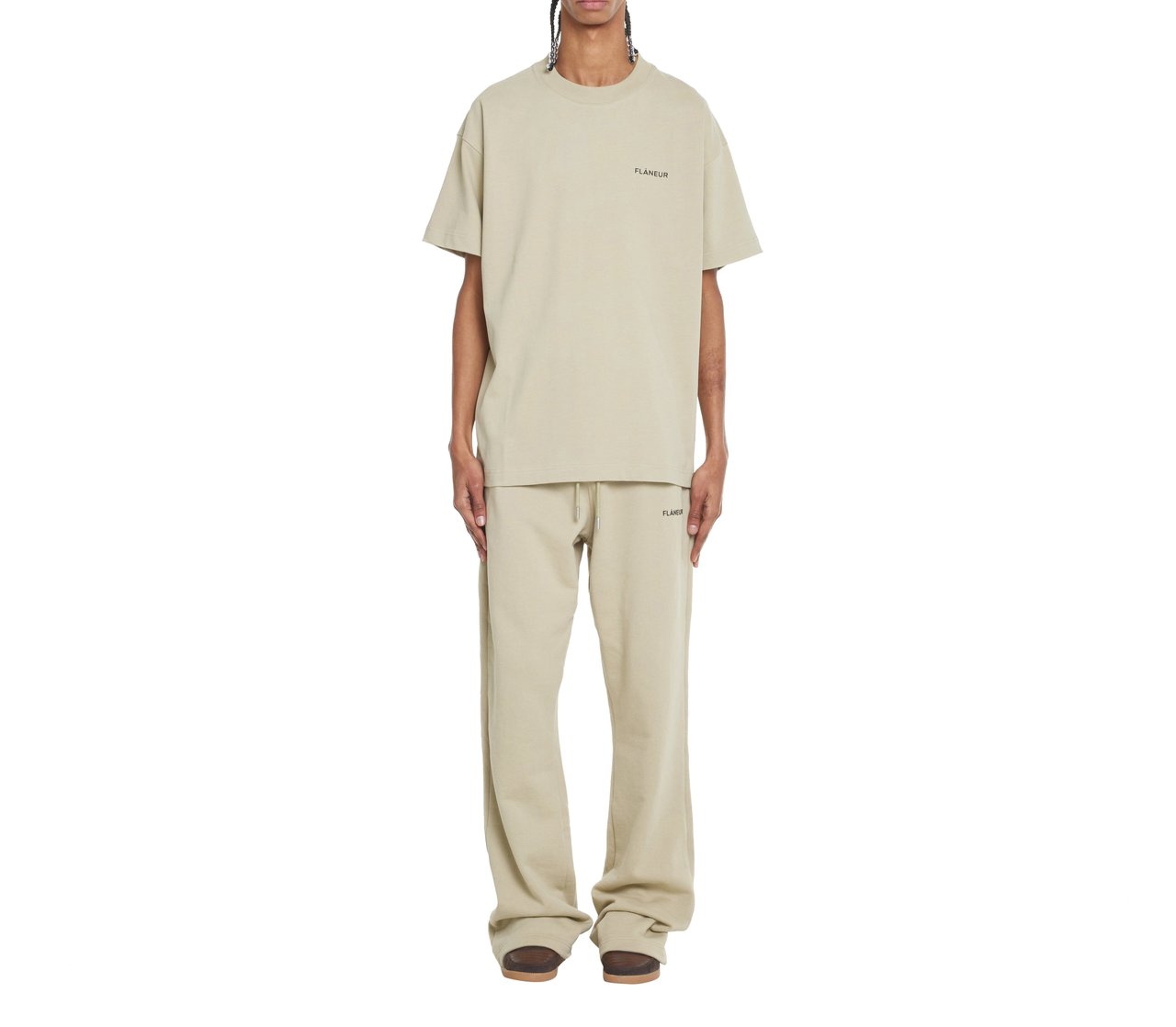 FLÂNEUR Logo Sweatpants | Beige Beige