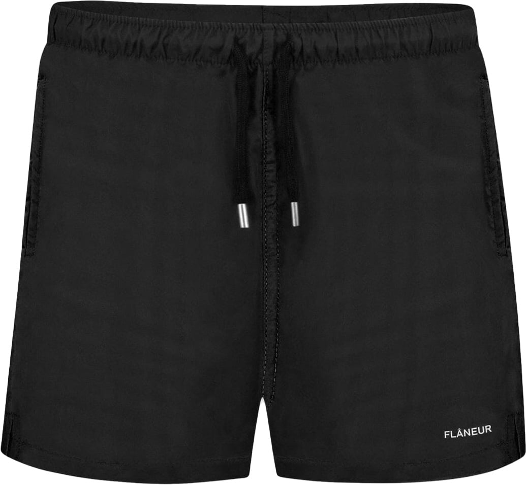 FLÂNEUR Logo Swim Shorts | Black Zwart