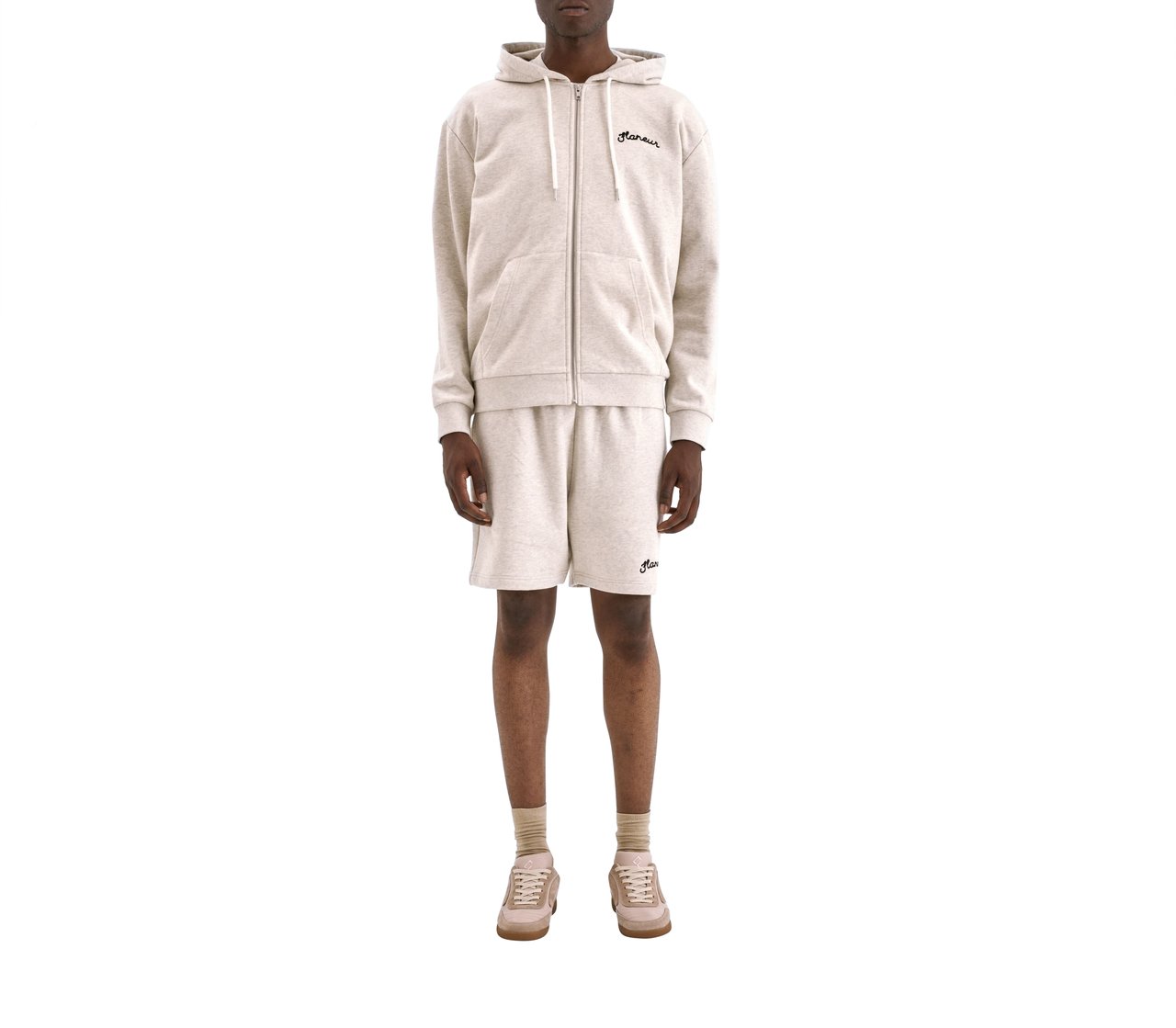 FLÂNEUR Signature Shorts | Heather Cool Grey Grijs