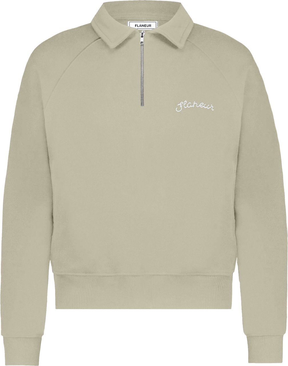 FLÂNEUR Signature Raglan Half Zip | Beige Beige