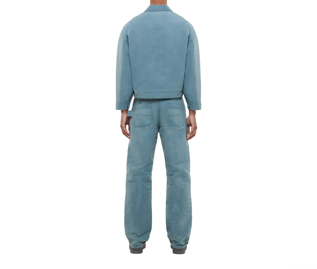 FLÂNEUR Waxed Denim Jeans | Azure Green Groen