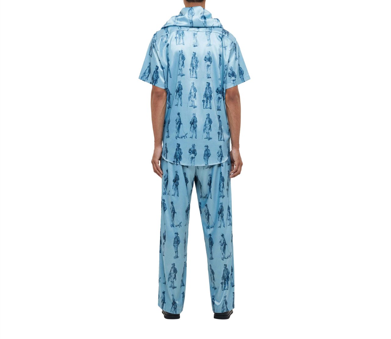 FLÂNEUR Boulevardiers Hooded Shirt | Sky Blue Blauw