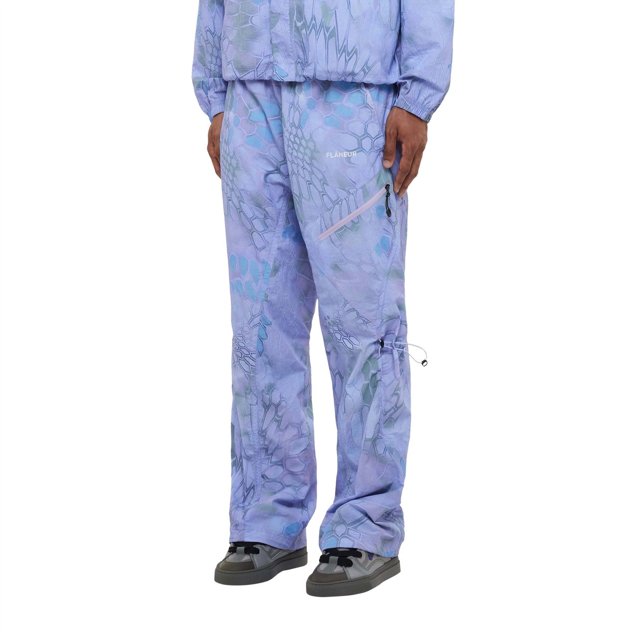 FLÂNEUR Turtle Nylon Trousers | Blue/Purple Blauw
