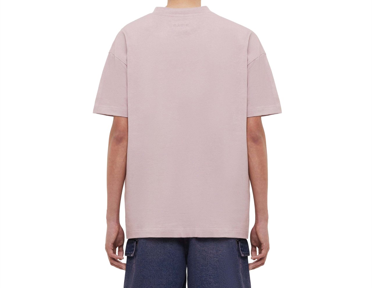 FLÂNEUR Embossed Logo T-Shirt | Soft Mauve Roze