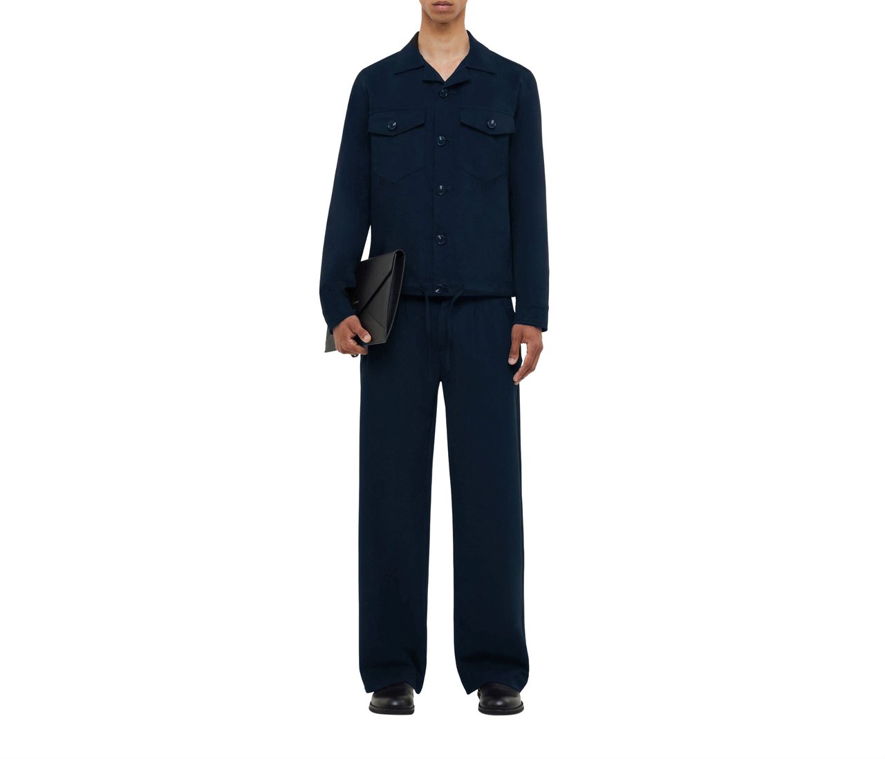 FLÂNEUR Atelier Pantalon with Rubber Patch | Navy Blauw