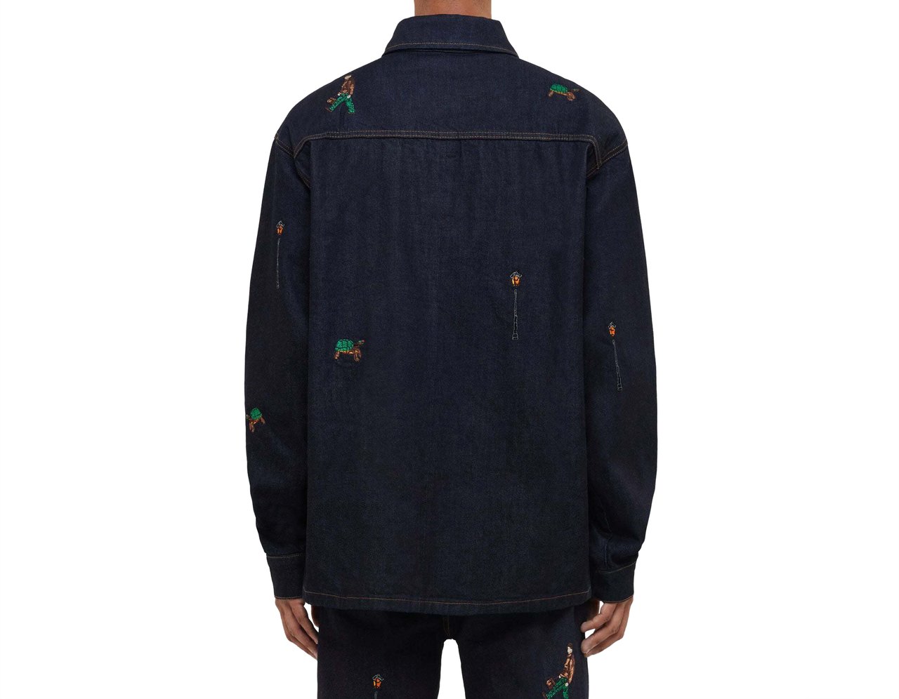 FLÂNEUR Relics Shirt | Raw Denim Blauw