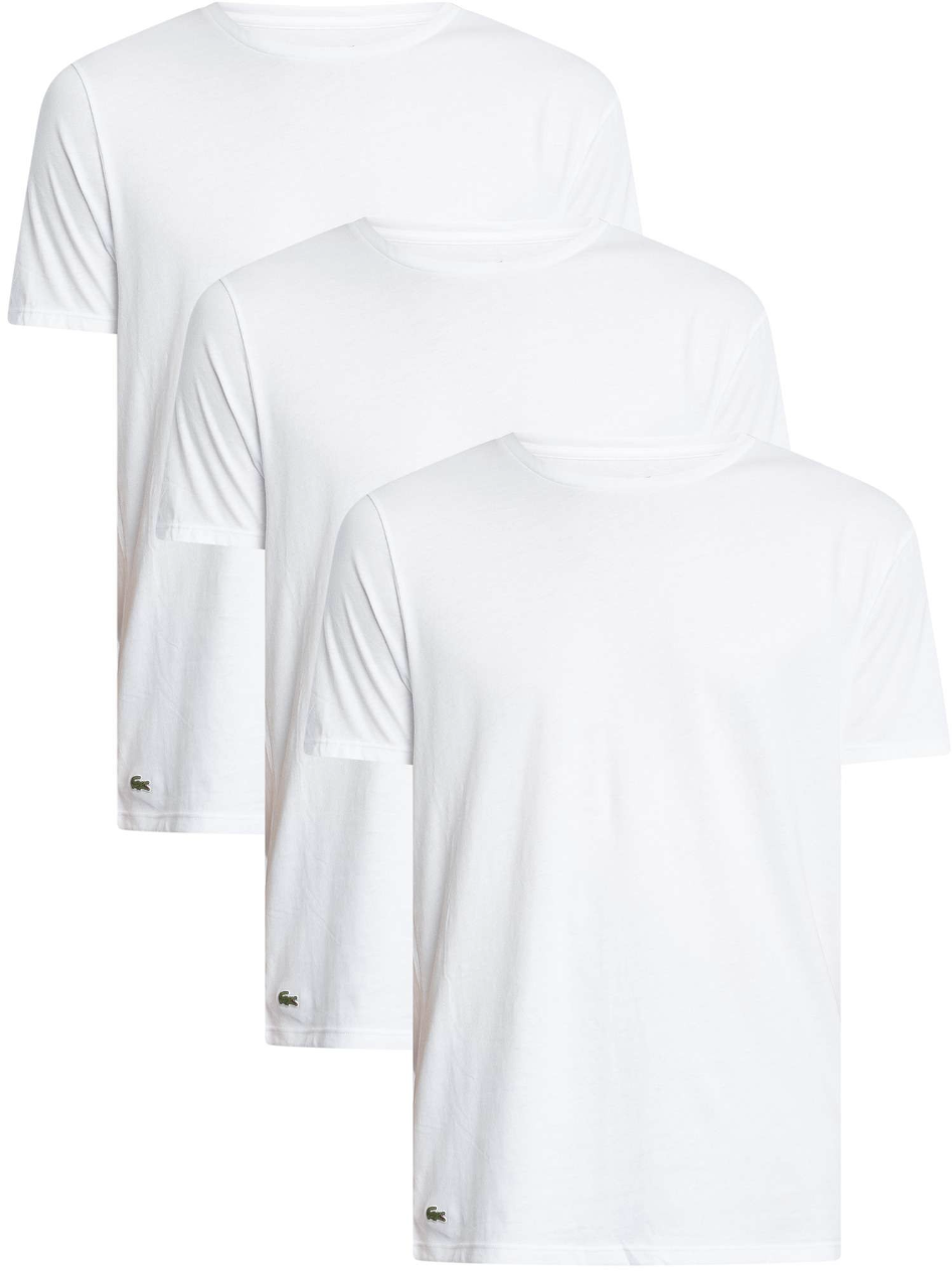 Lacoste % Katoen Rond T-shirt Wit ( stuks) Wit