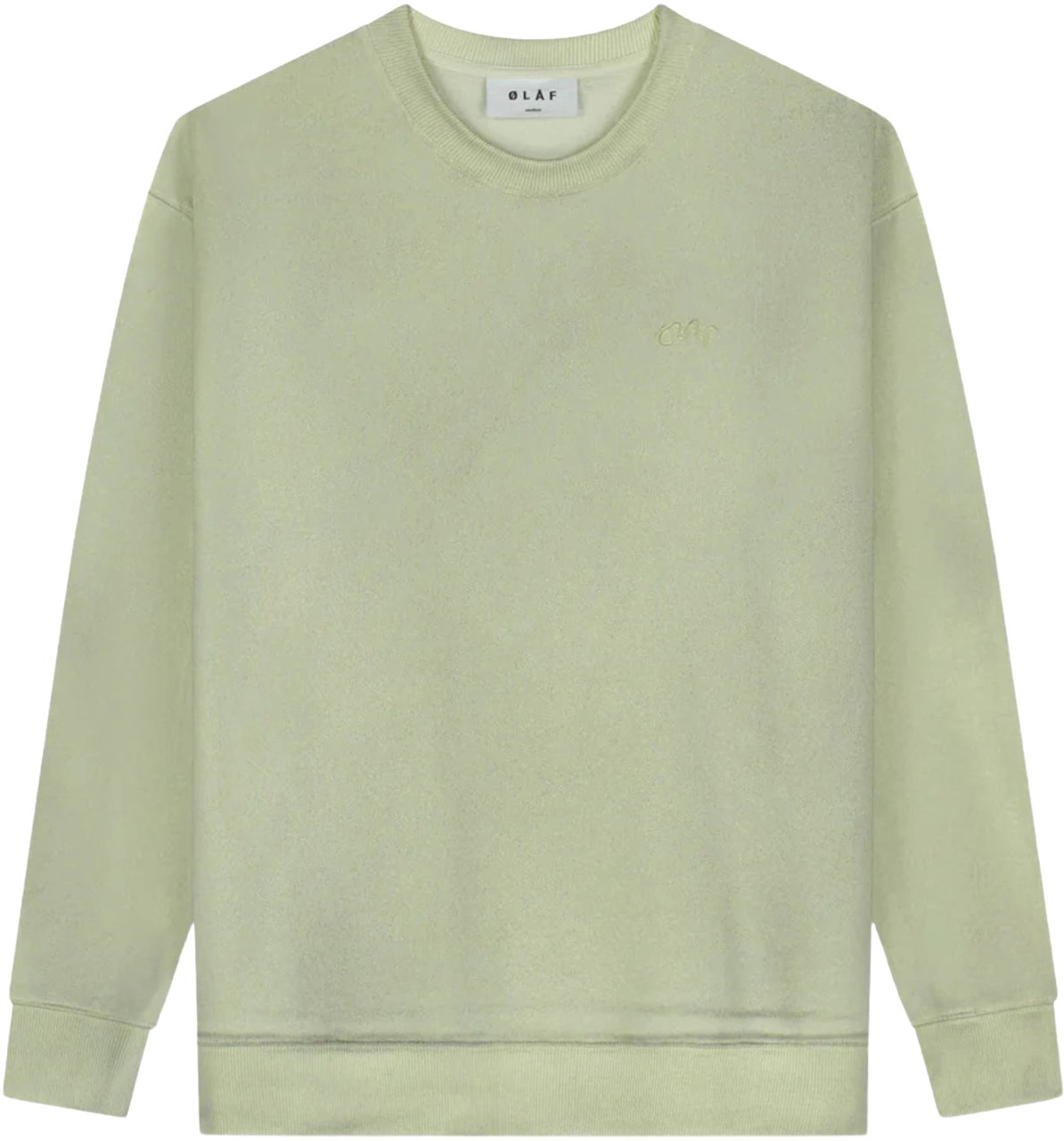 ØLÅF ØlÅf Pigment Spray Crewneck Sweaters Lichtgroen M210203 Groen
