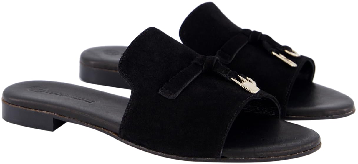 Atelier Verdi Dames Laura Slip On Sandal Black Zwart