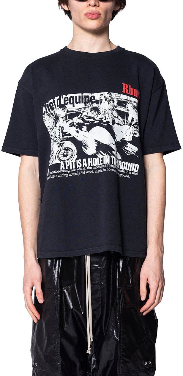 Rhude CHAMPIONS DU MONDE TEE VTG BLACK Zwart