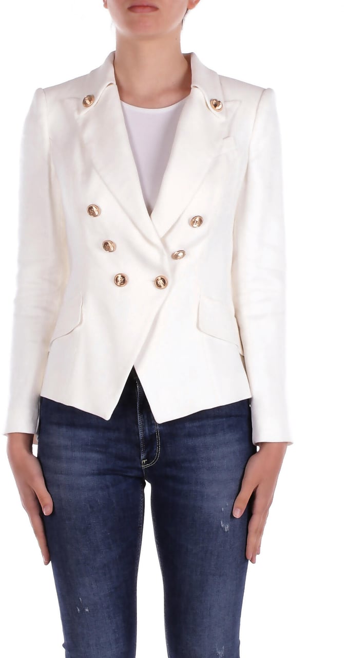 Elisabetta Franchi Jackets Ivory Wit