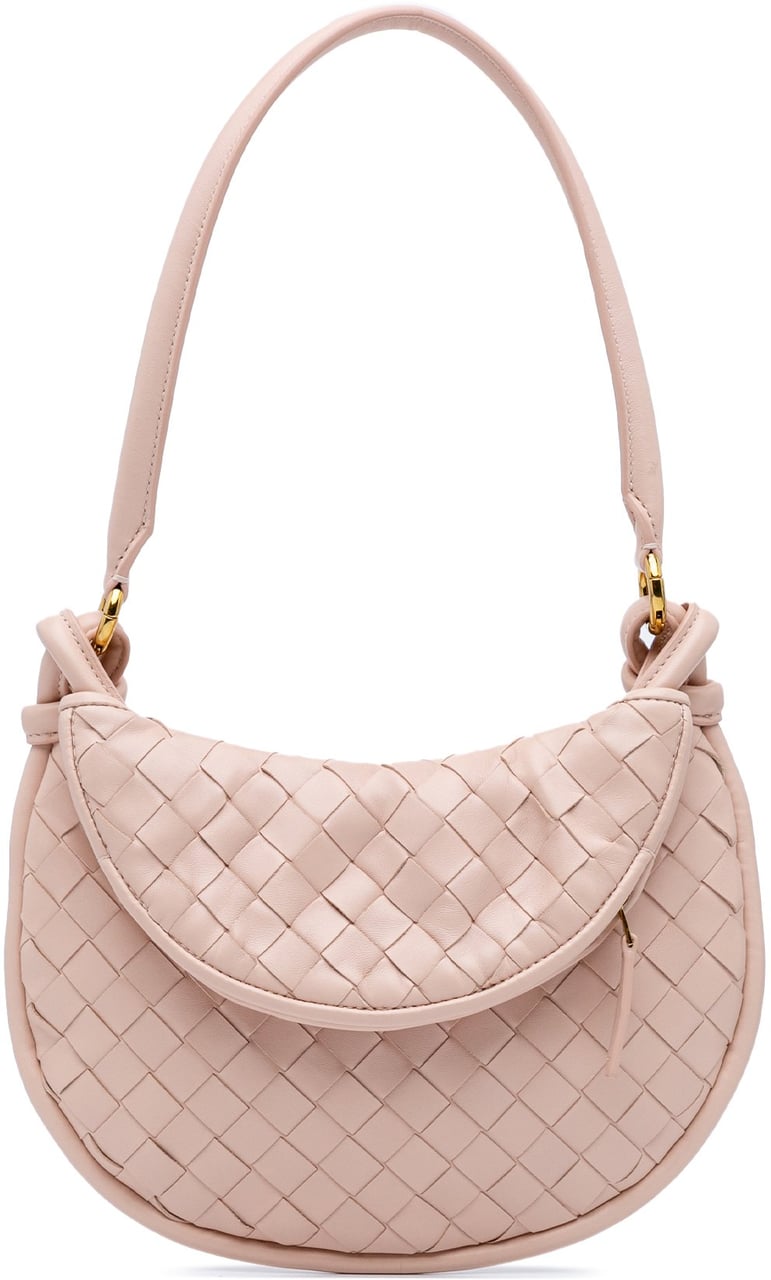 Bottega Veneta Small Nappa Intrecciato Gemelli Hobo Roze