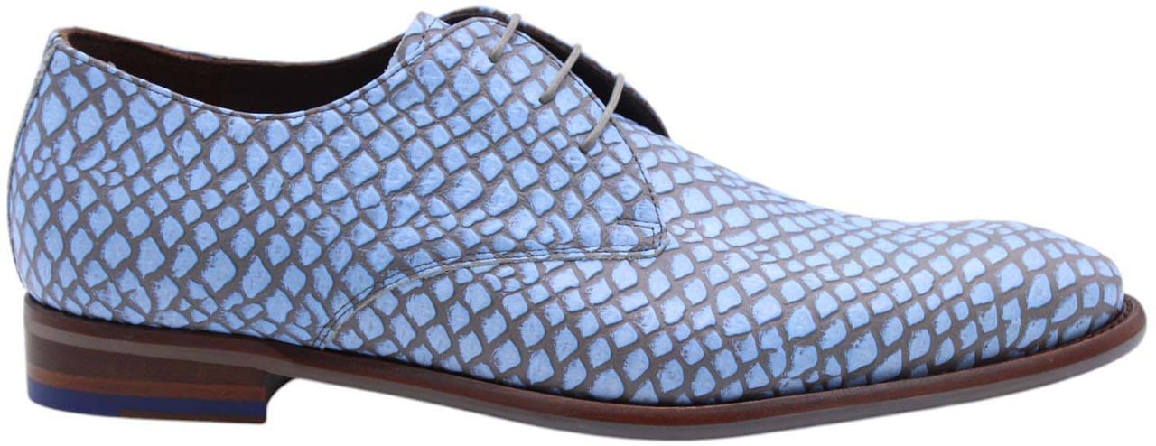Floris van Bommel Veterschoen Blue Blauw