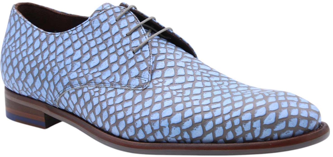 Floris van Bommel Veterschoen Blue Blauw
