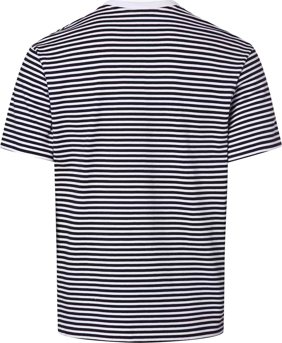 Lacoste t-shirt streep wit blauw Divers