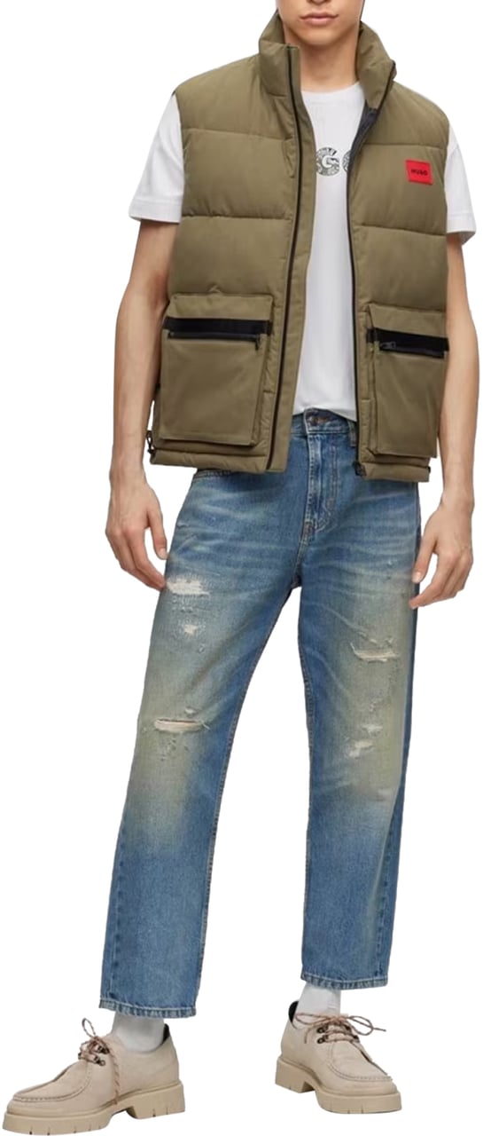 Hugo 340 Vintage Wash Jeans Blauw