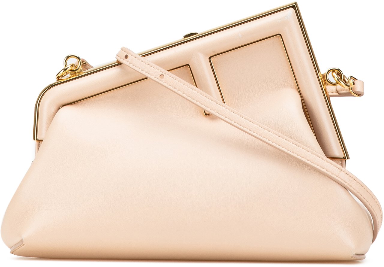 Fendi Small Nappa Fendi First Crossbody Bruin