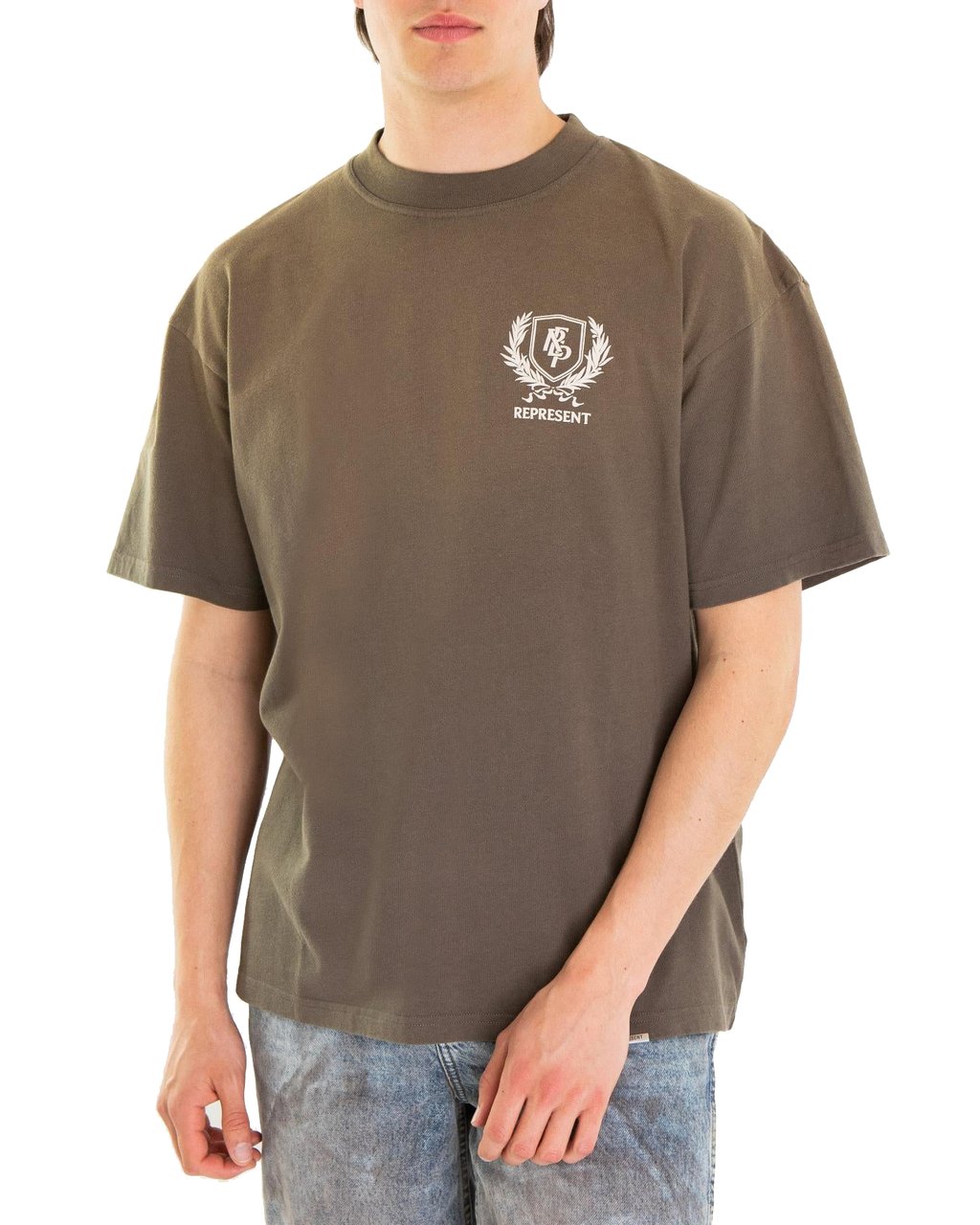 Represent Heren Crest T-Shirt Beige Beige