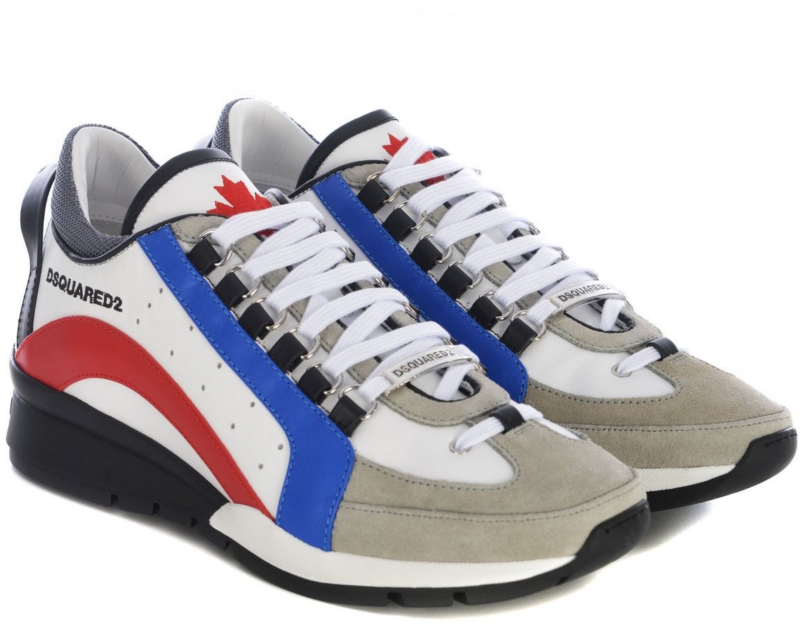Dsquared2 Legendary White Blue Red Sneaker White Wit