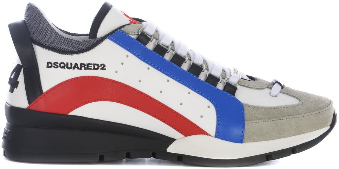 Dsquared2 Legendary White Blue Red Sneaker White Wit