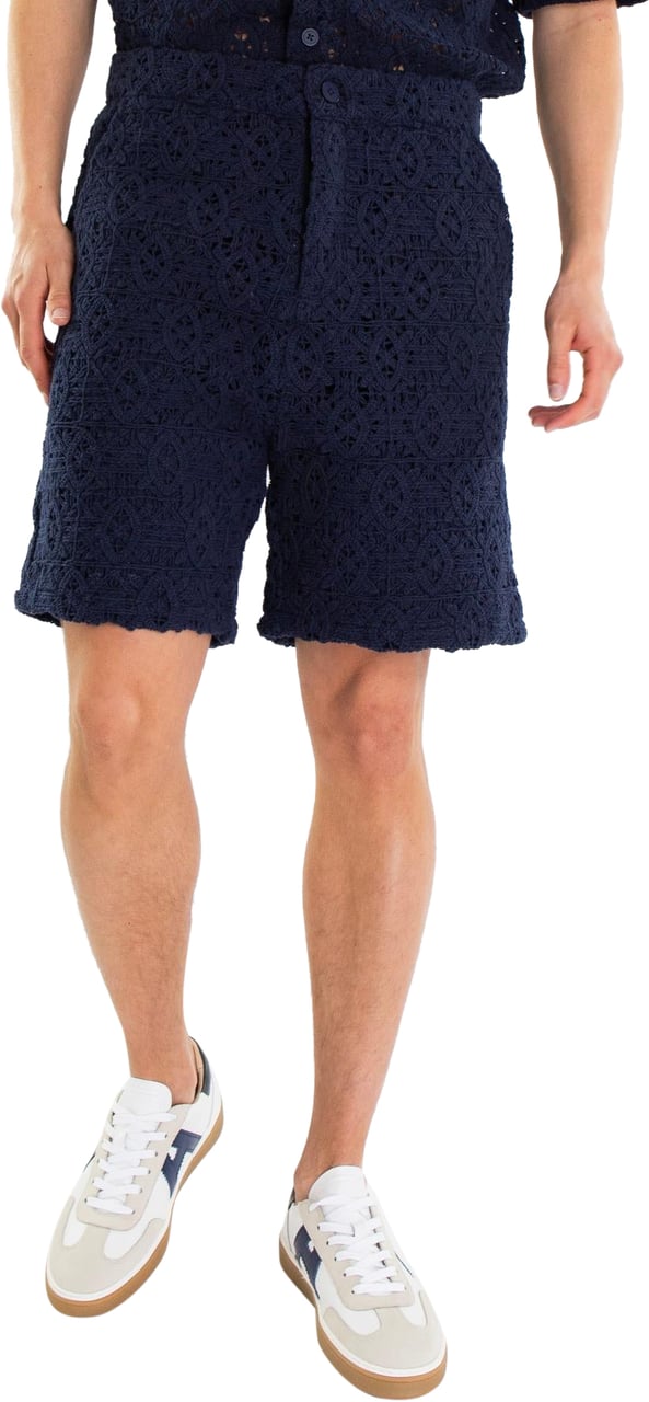 Daily Paper Heren Lace Shield Short Blauw Blauw