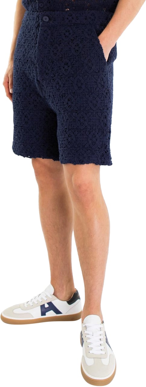Daily Paper Heren Lace Shield Short Blauw Blauw