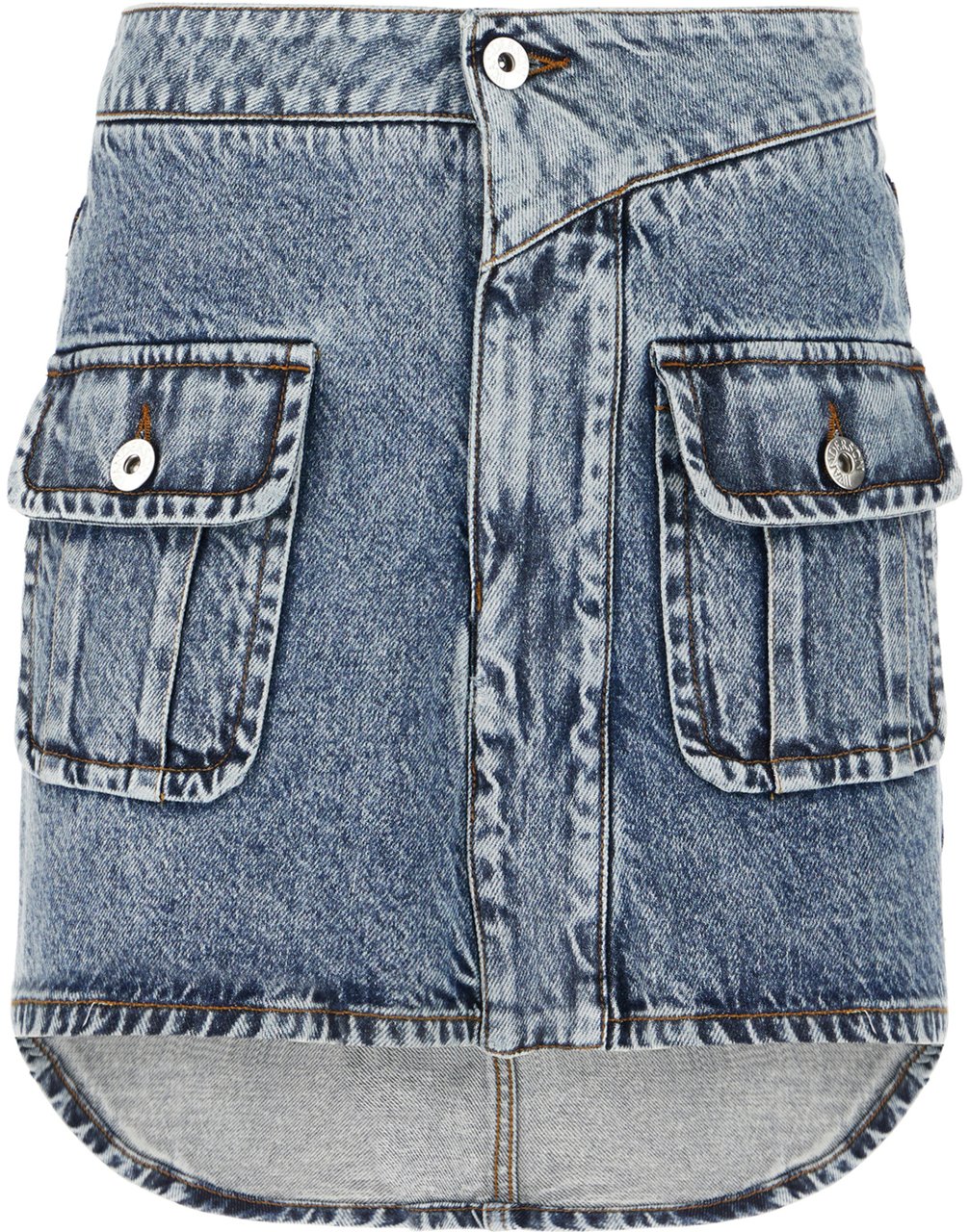 J.W. Anderson Patch Pocket Mini Skirt Mid Blue Blauw