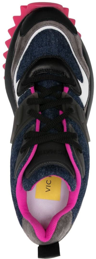 Vic Matie Sneakers Blackbrownnavy Zwart