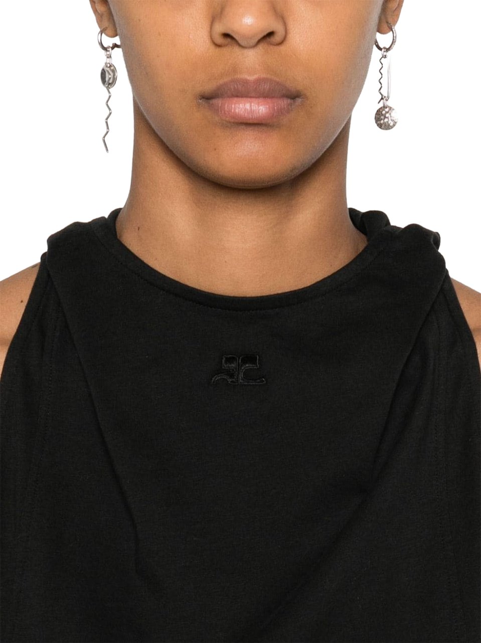 COURREGES Top Black Zwart